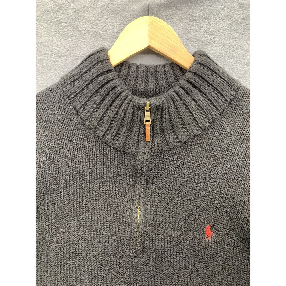 Polo Ralph Lauren 1/4 Zip Sweater Men's Size  XXL Black RN 41381 - Picture 3 of 16